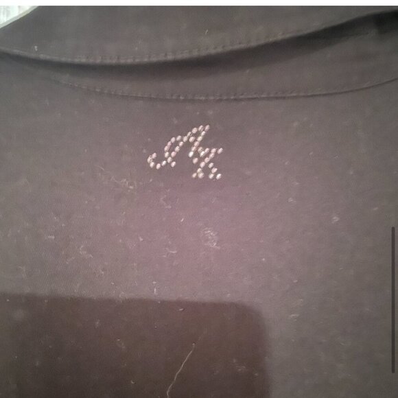 Black Armani Exchange Denim Military Dress Size 8 - Picture 5 of 8